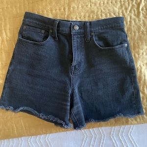 Madewell Black Denim Shorts